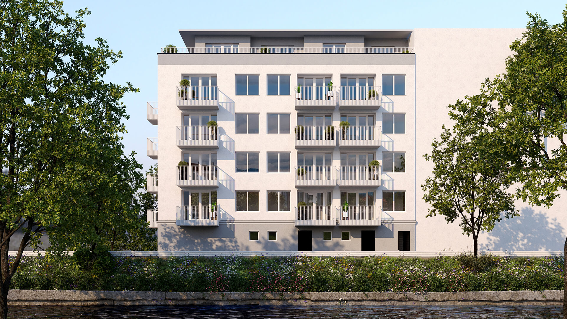 Flussquartier Kolbermoor — Außenansicht